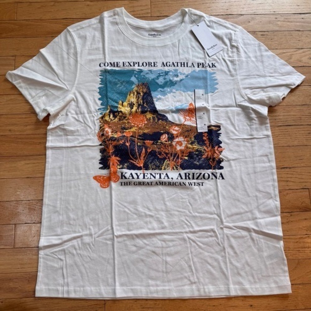 Goodfellow & Co Mens XL Agathla Peak Kayenta Arizona Graphic T-Shirt White New